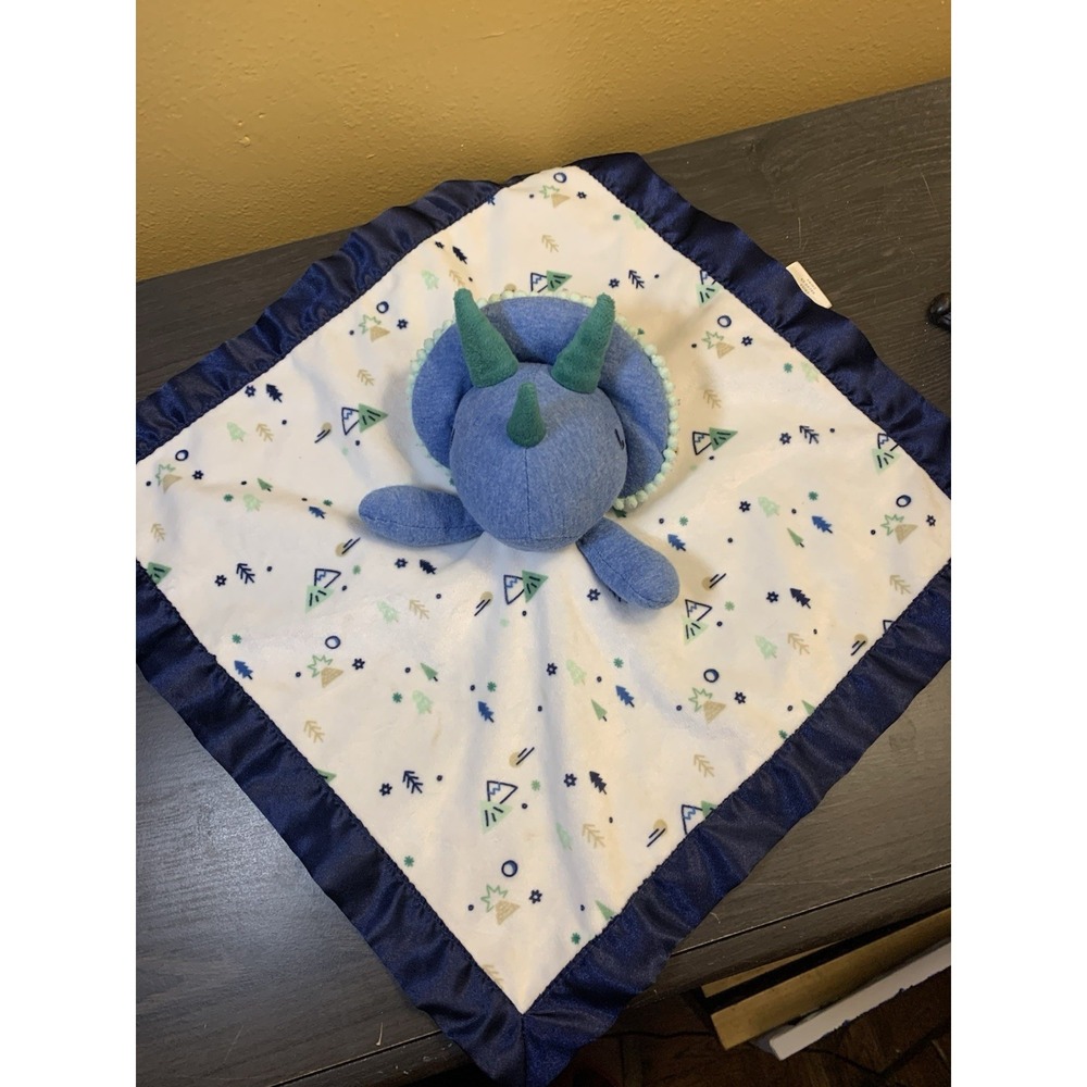 Cloud Island Blue Dinosaur Baby Security Blanket Lovey Lovie Nunu Thumb